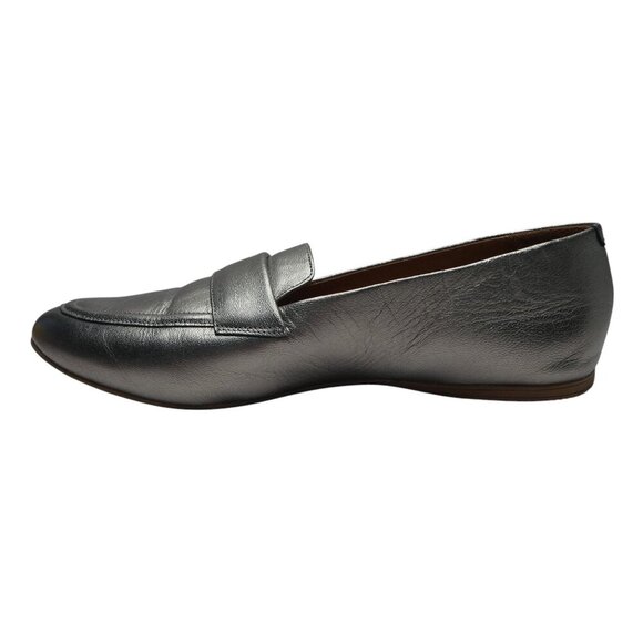 Miz Mooz Ken Pewter Metallic Silver Leather Flats Loafers Womens 41 US 9.5-10 - Picture 3 of 13
